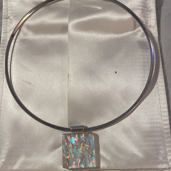 Made in Perdido key florida these are a treasure! Silver color with sea glass - Picture 2 of 3